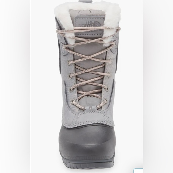 THE NORTH FACE Shellista IV Grey Fur Insulated Waterproof Winter Boots Size 8 - Picture 3 of 5
